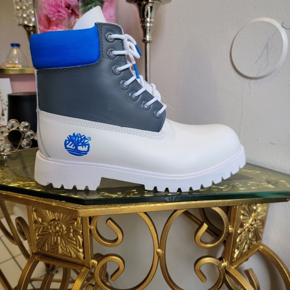 GREY TIMBERLAND BOOTS CUSTOM